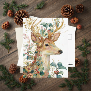 Festive and elegant Christmas Greeting Postcard