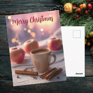 Festive and elegant Christmas Greeting Postcard