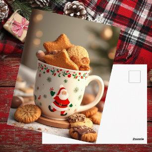 Festive and elegant Christmas Greeting Postcard