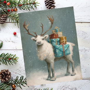 Festive and elegant Christmas Greeting Postcard