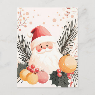 Festive and elegant Christmas Greeting Postcard