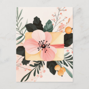 Festive and elegant Christmas Greeting Postcard