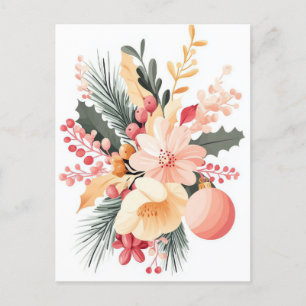 Festive and elegant Christmas Greeting Postcard