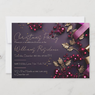 Festive and elegant Christmas Party Invitation