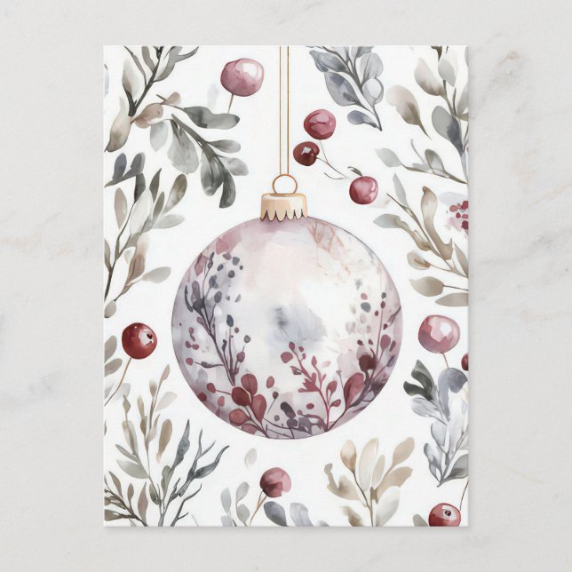 Festive and elegant Christmas Postcard (Front)