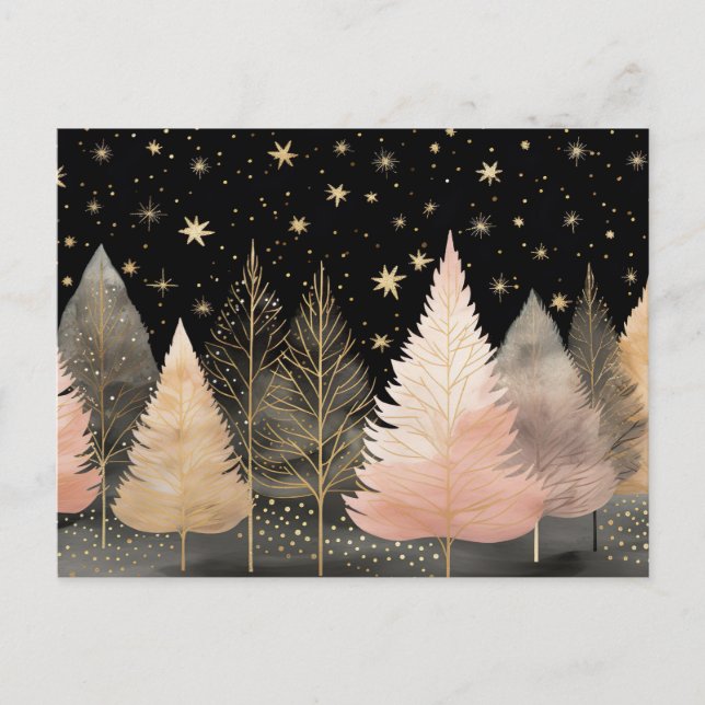 Festive and elegant Christmas Tree Greeting Card (Front)