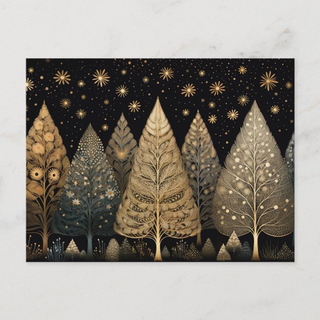 Festive and elegant Christmas Tree Greeting Card (Front)