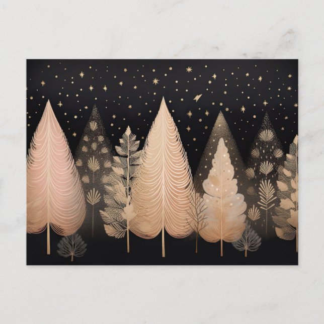 Festive and elegant Christmas Tree Greeting Card (Front)