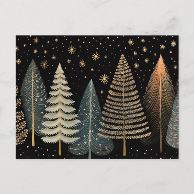 Festive and elegant Christmas Tree Greeting Card (Front)