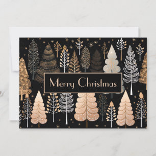 Festive and elegant Christmas Tree greeting Card