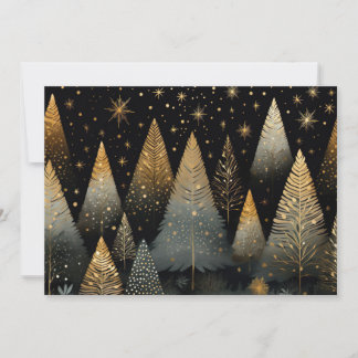 Festive and elegant Christmas Tree greeting Card