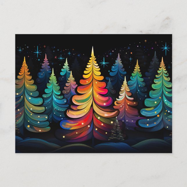 Festive and elegant Christmas Tree Greeting Card (Front)