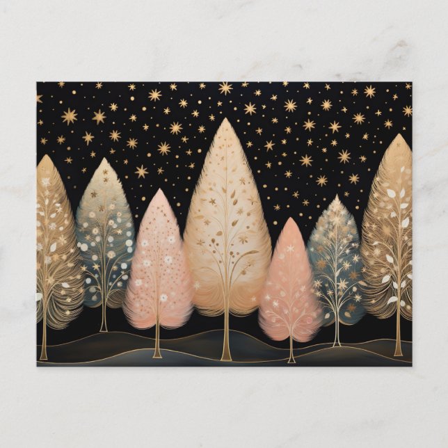 Festive and elegant Christmas Tree Greeting Card (Front)