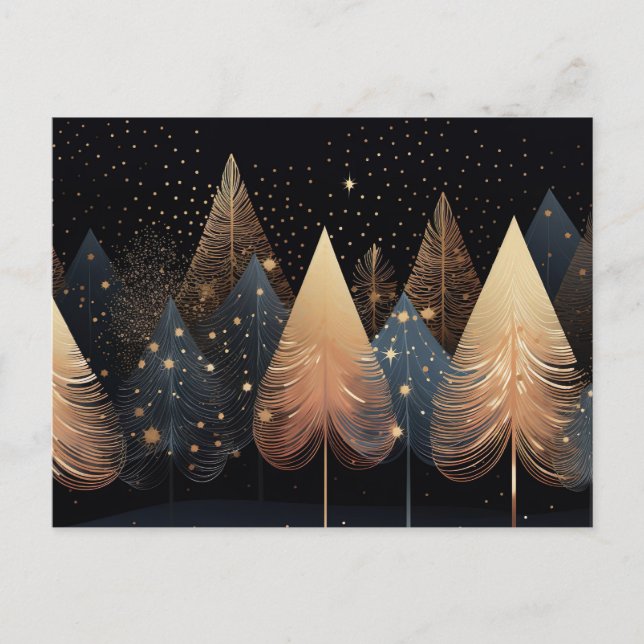 Festive and elegant Christmas Tree Greeting Card (Front)