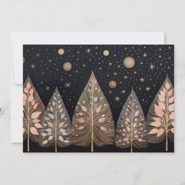 Festive and elegant Christmas Tree Greeting Card (Front)