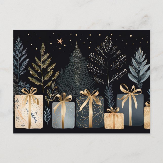 Festive and elegant Christmas Tree Greeting Card (Front)