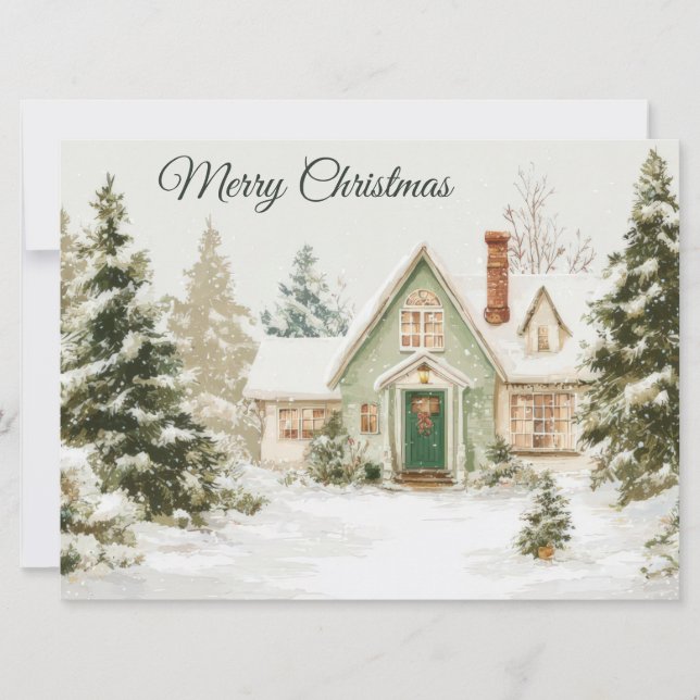 Festive and elegant Christmast Greeting Card (Front)