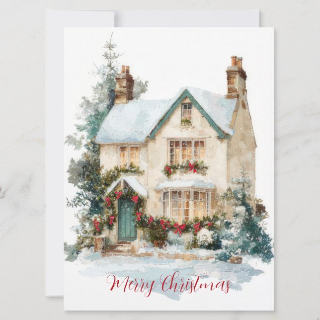 Festive and elegant Christmast Greeting Card (Front)