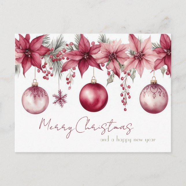 Festive and elegant Christmast Postcard (Front)