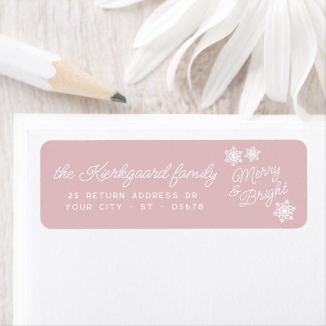 Festive And Elegant Seasons Greetings Return Address Label (Insitu)