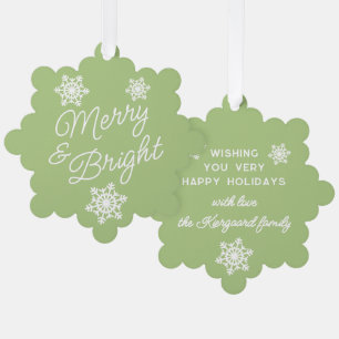 Festive And Elegant Seasons Greetings Tree Decoration Card