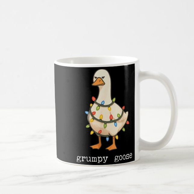 Festive And Mpy Goose Santa Hat Xmas Light Matchin Coffee Mug (Right)