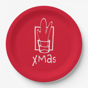 Festive and Sparkling Xmas Paper Plate
