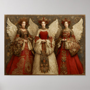 Festive Angels Poster