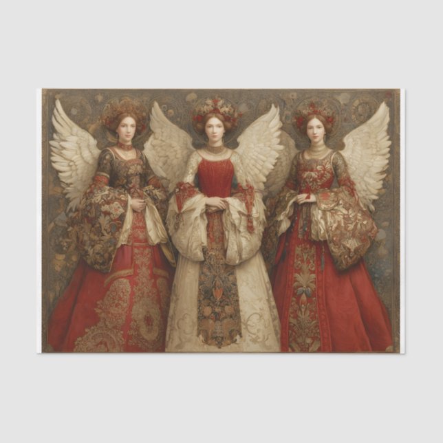 Festive Angels Tissue Paper (Front)