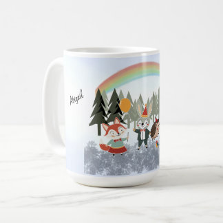 Festive animals coffee mug