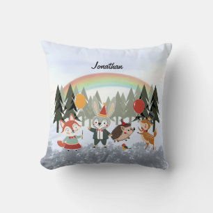 Festive animals cushion