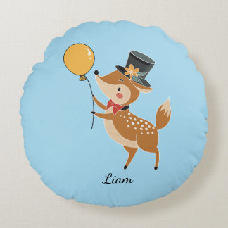 Festive animals - Fawn Round Cushion
