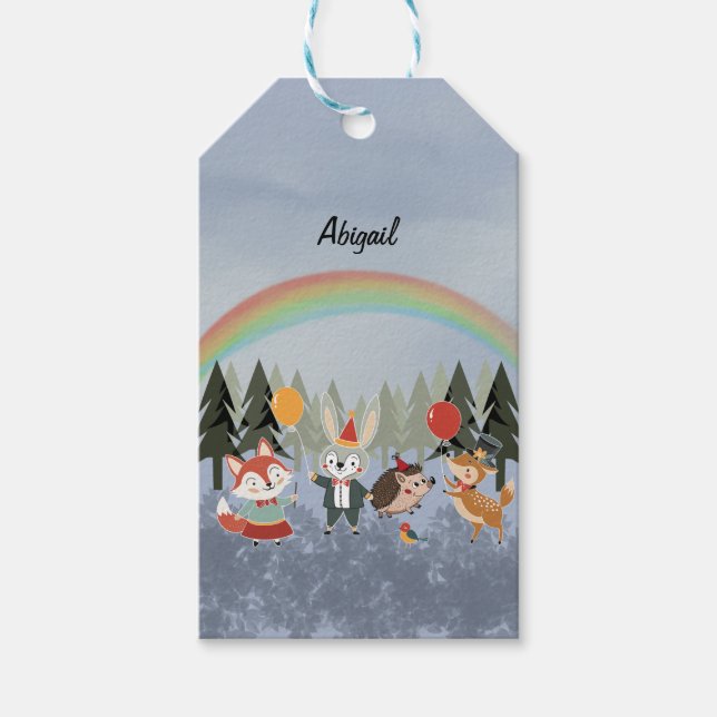 Festive animals gift tags (Front)