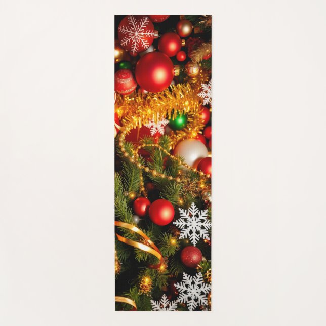 festive array of Christmas decorations Yoga Mat (Front)
