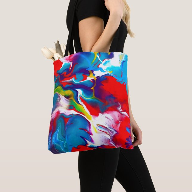 Festive Art Design on Tote (Close Up)