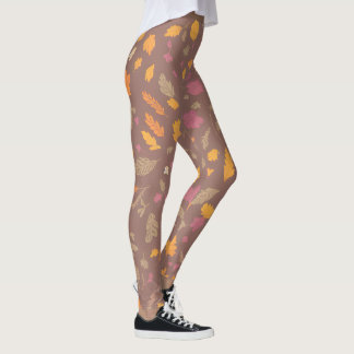 Festive Autumn Leaves Leggings