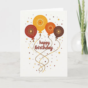 Festive Autumn Orbs Card