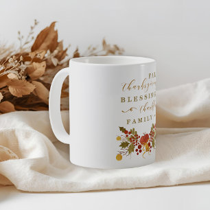 Festive Autumn Watercolor Foliage Coffee Mug