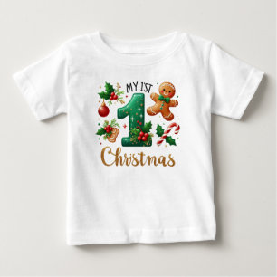 Festive baby's first Christmas Baby T-Shirt
