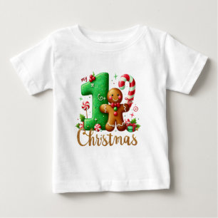 Festive baby's first Christmas Baby T-Shirt
