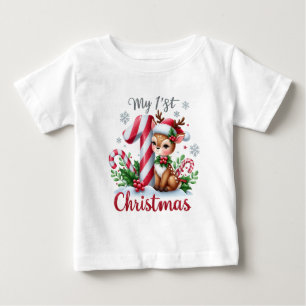 Festive baby's first Christmas Baby T-Shirt