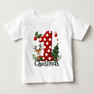 Festive baby's first Christmas Baby T-Shirt