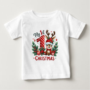 Festive baby's first Christmas Baby T-Shirt
