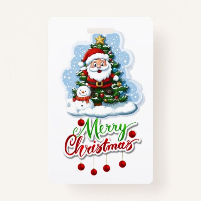 Festive Badge Design Sale: Celebrate Christmas  ID Badge (Front)