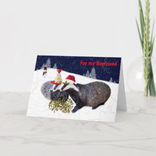 Festive Badgers Card BOYFRIEND