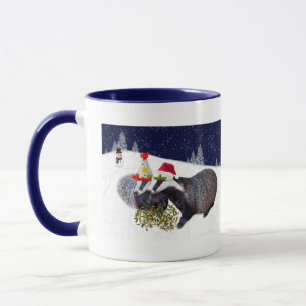 Festive Badgers Mug