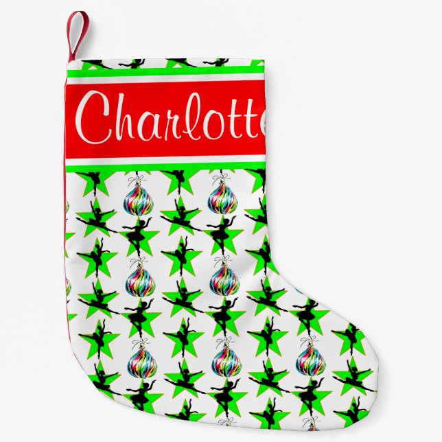 FESTIVE BALLET CUSTOMIZED CHRISTMAS STOCKING (Front)