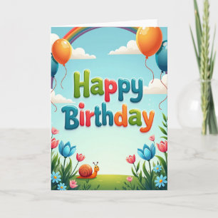 Festive Balloon Birthday Card