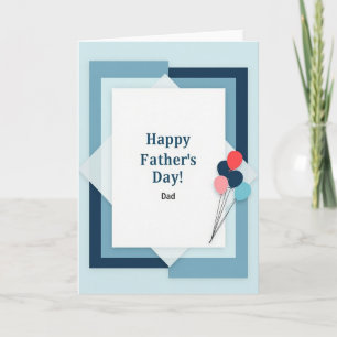 Festive Balloon Fathers Day Card