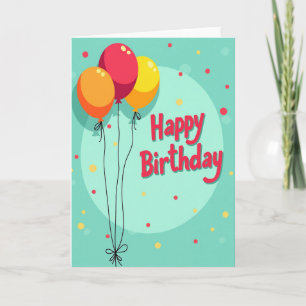 Festive Balloons Message Card